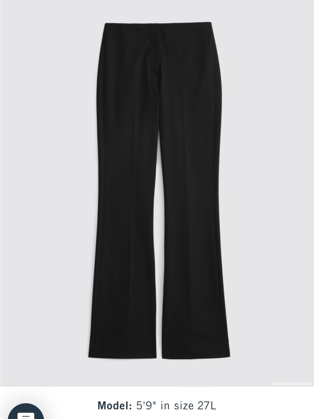 Abercrombie & Fitch Black Flared Dress Pants